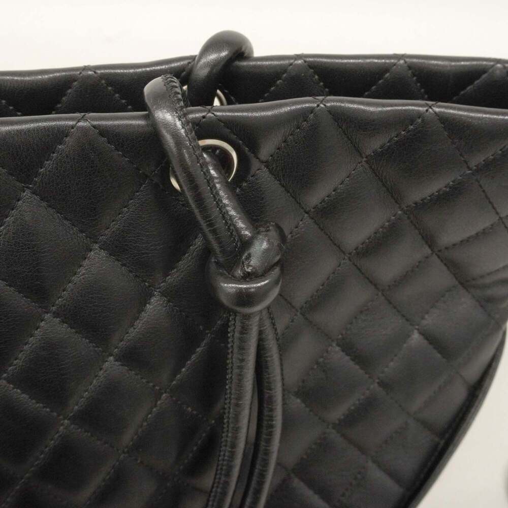 CHANEL Black Lambskin Leather Tote Bag - Picture 10 of 13